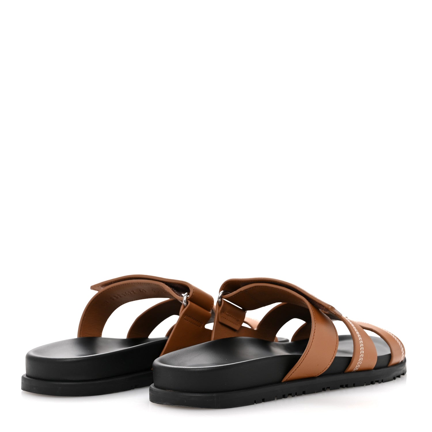 Hermes Calfskin Embroidered Womens Chypre Sandals 41 Natural 5 of 11
