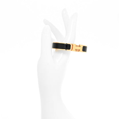 Hermes Enamel Narrow Clic Clac H Bracelet PM Black 2 of 6