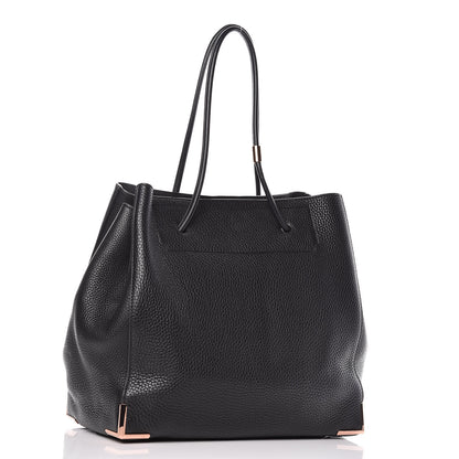 Alexander Wang Pebbled Calfskin Large Prisma Skeletal Tote Black Rose Gold Hardware 4 of 13