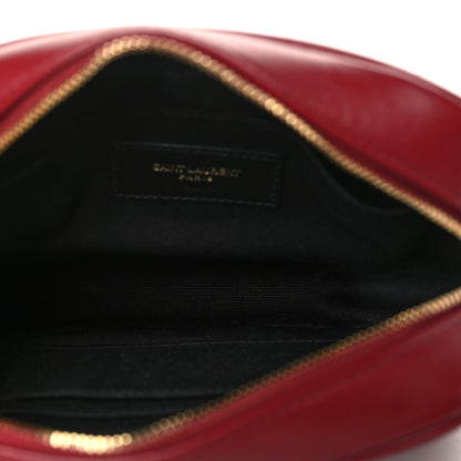 Saint Laurent Calfskin Matelasse Monogram Lou Belt Bag Dark Legion Red 4 of 7