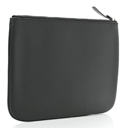 Balenciaga Calfskin Logo Zip Pouch Gris Fossile 3 of 7