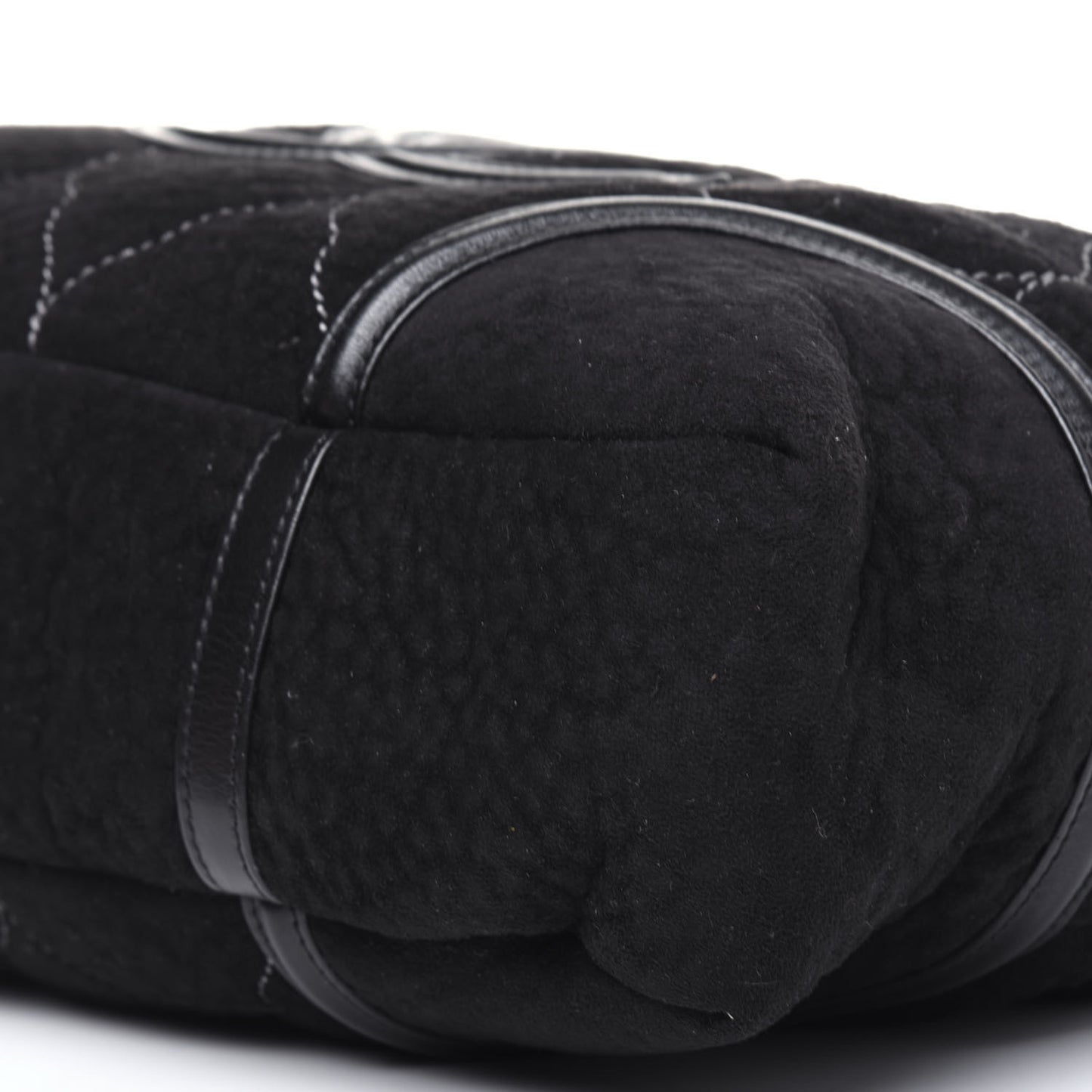 Microsuede Quilted Rodeo Drive Hobo Black