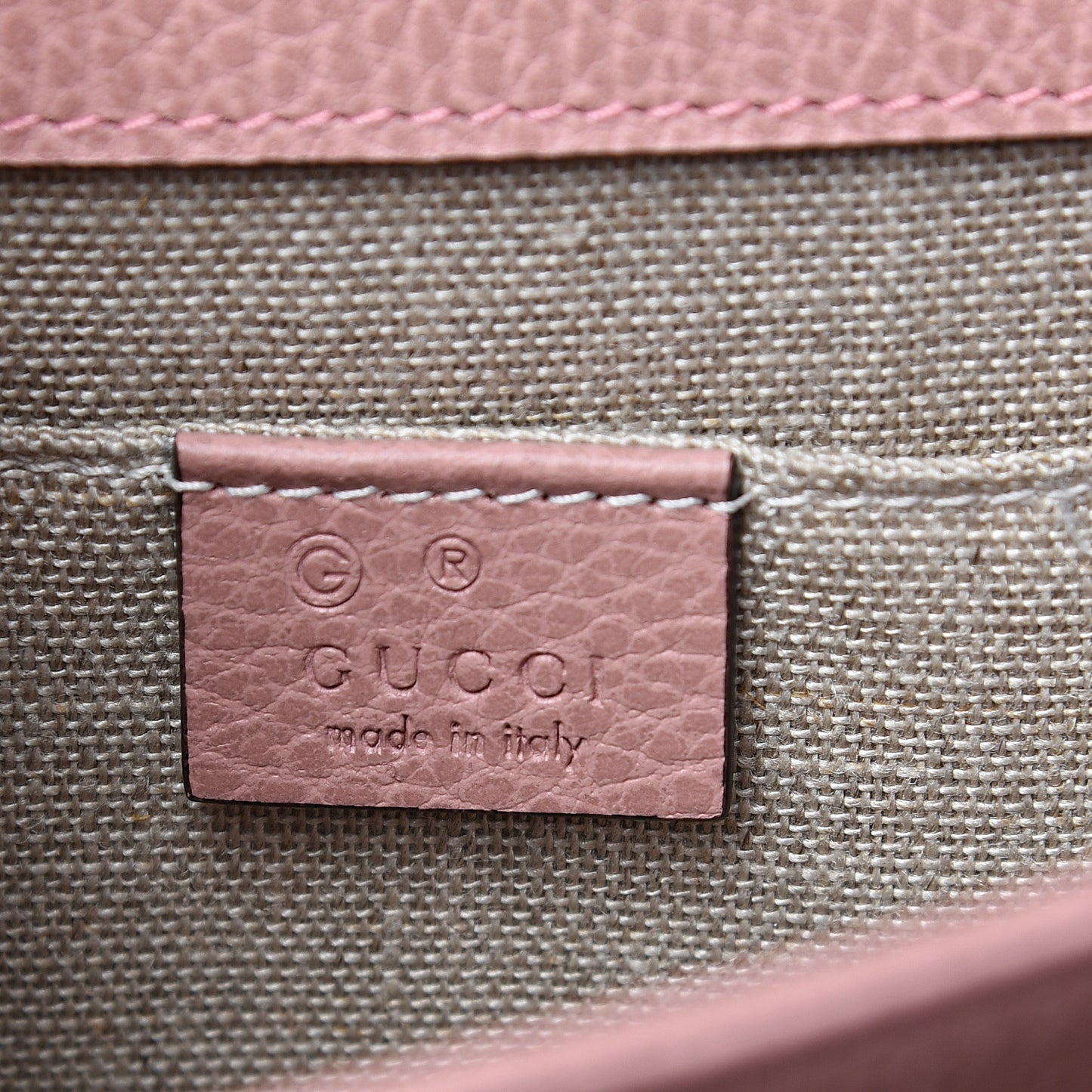 Dollar Calfskin Small Interlocking G Shoulder Bag Soft Pink