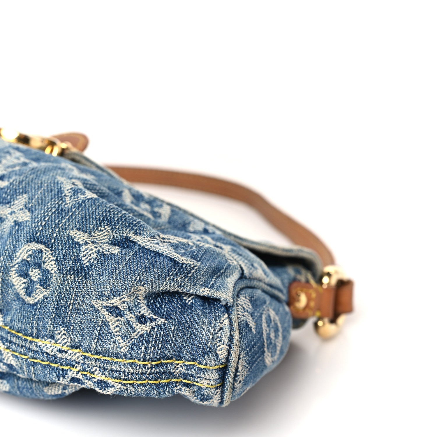 Louis Vuitton Monogram Denim Mini Pleaty Blue 8 of 9