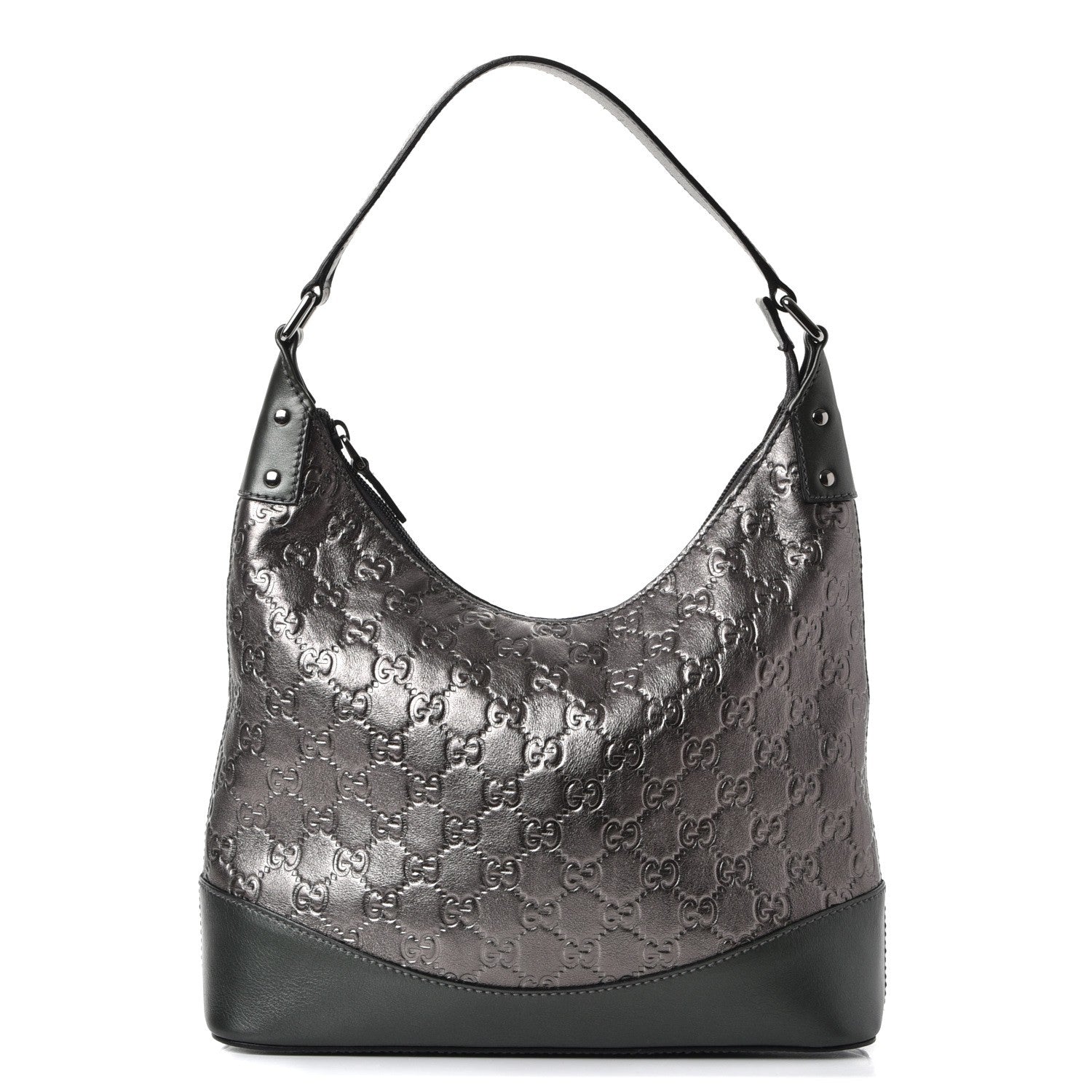 Gucci Guccissima Small Shoulder Bag Pewter 1 of 7