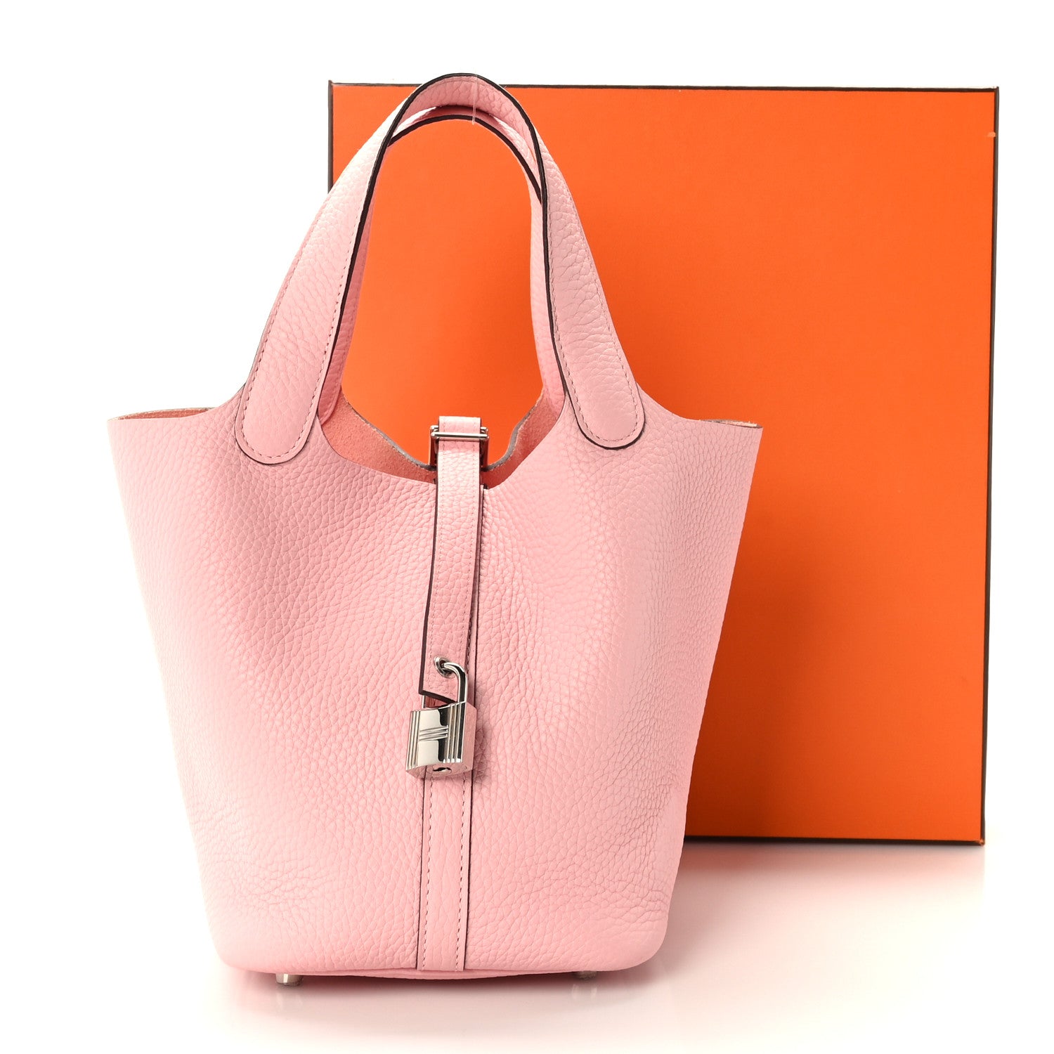 Hermes Taurillon Clemence Picotin Lock 18 PM Rose Sakura 12 of 12