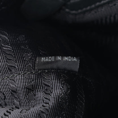 Prada Tessuto Nylon Calfskin Shopping Tote Black 7 of 10