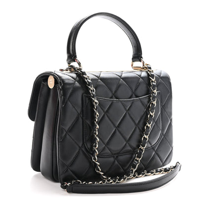 Chanel Lambskin Quilted Small Trendy CC Dual Handle Flap Bag Black 3 of 10