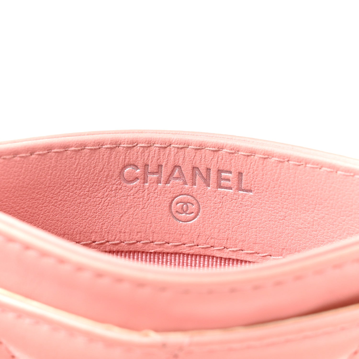 Chanel Aged Calfskin Quilted Gabrielle Card Holder Wallet Light Pink 6 of 11