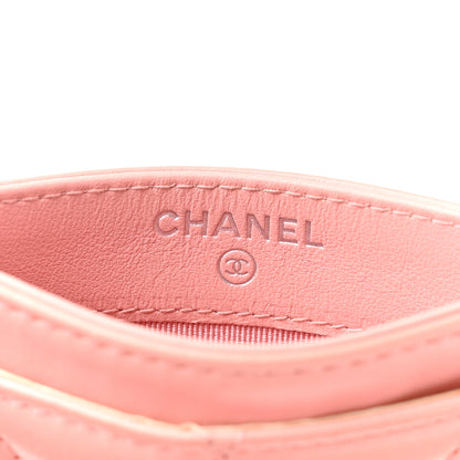 Chanel Aged Calfskin Quilted Gabrielle Card Holder Wallet Light Pink 6 of 11