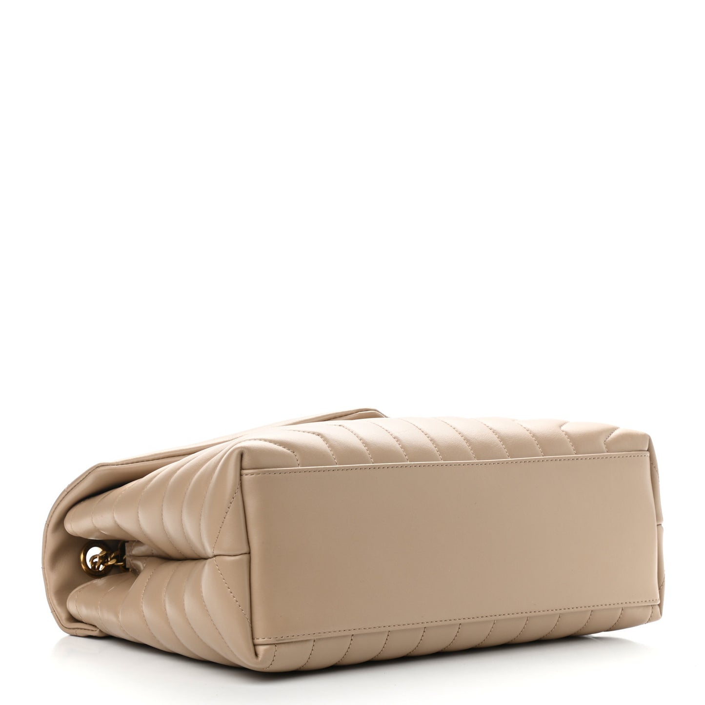 Calfskin Y Quilted Monogram Medium Loulou Chain Satchel Dark Latte