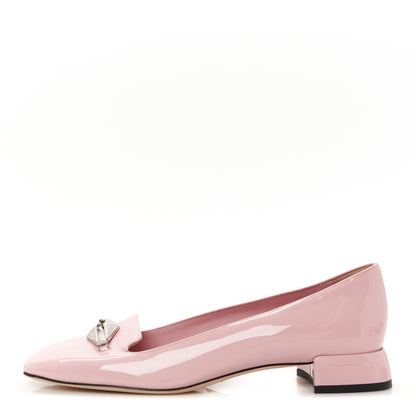 Jimmy Choo Patent Crystal Flats 37 Pink 1 of 8