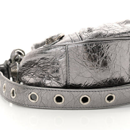 Balenciaga Metallic Agneau Arena Le Cagole Shoulder Bag XS Silver 10 of 13