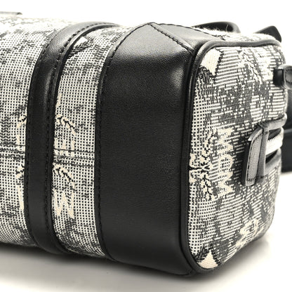 MCM Vintage Jacquard Monogram Mini Boston Bag Black Grey 8 of 8