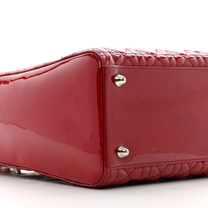 Christian Dior Patent Cannage Large Lady Dior Red 9 of 10