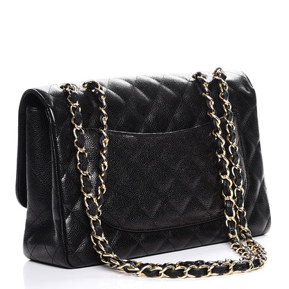 Chanel Caviar Quilted Jumbo Single Flap Black 4 of 8