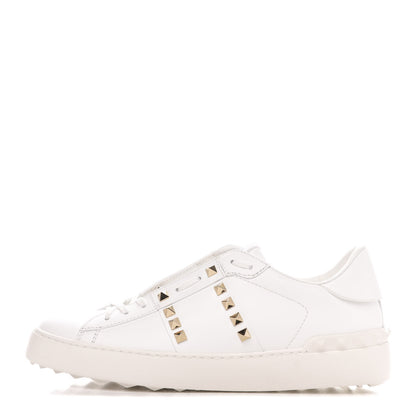 Valentino Garavani Calfskin Rockstud Untitled Open Sneakers 39 White 1 of 8