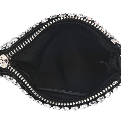 Alexander Wang Mesh Crystal Rhinestone Nano Heiress Shoulder Bag Black Silver 4 of 4