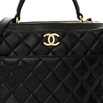 Chanel Lambskin Quilted Large Trendy CC Bowling Bag Black 9 of 13