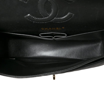 Chanel Caviar Chevron Quilted Medium Double Flap Black 5 of 11