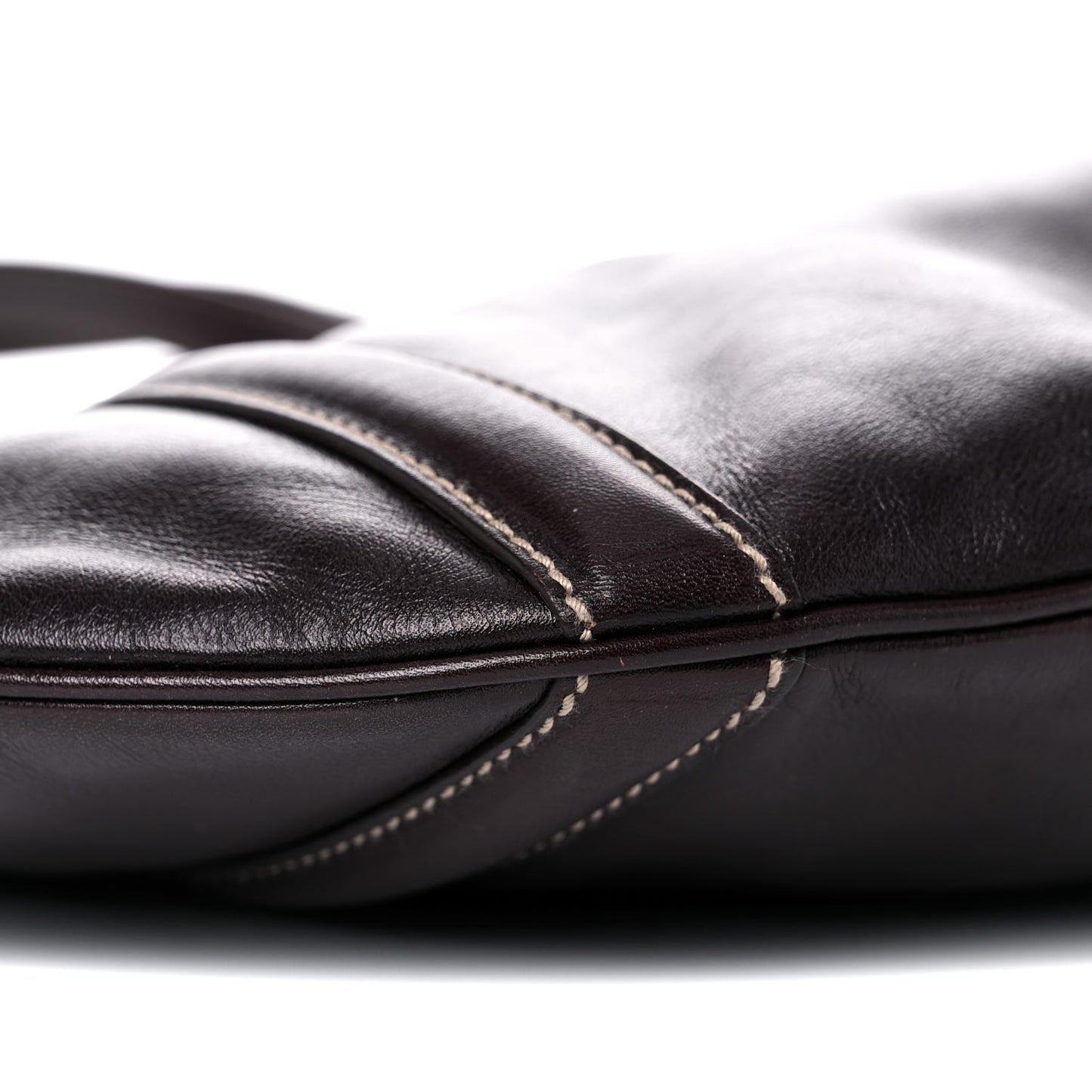 Calfskin Medium Britt Tote Dark Brown