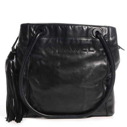 Chanel Lambskin Tassel Shoulder Bag Black 1 of 8