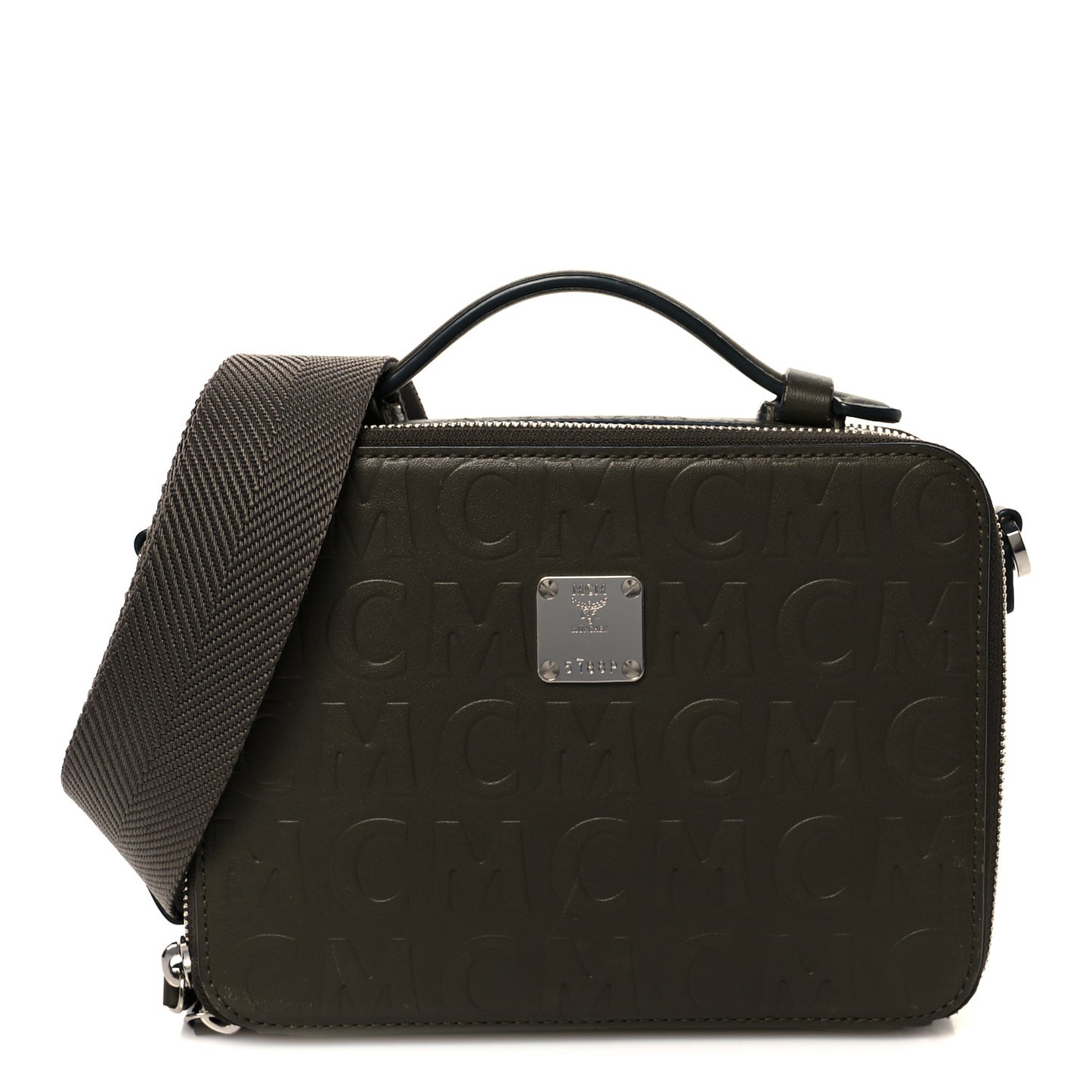 Calfskin Logo Embossed Crossbody Sea Turtle