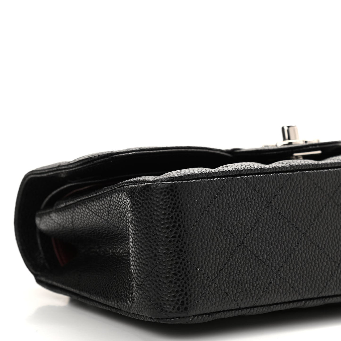 Caviar Quilted Small Double Flap Black