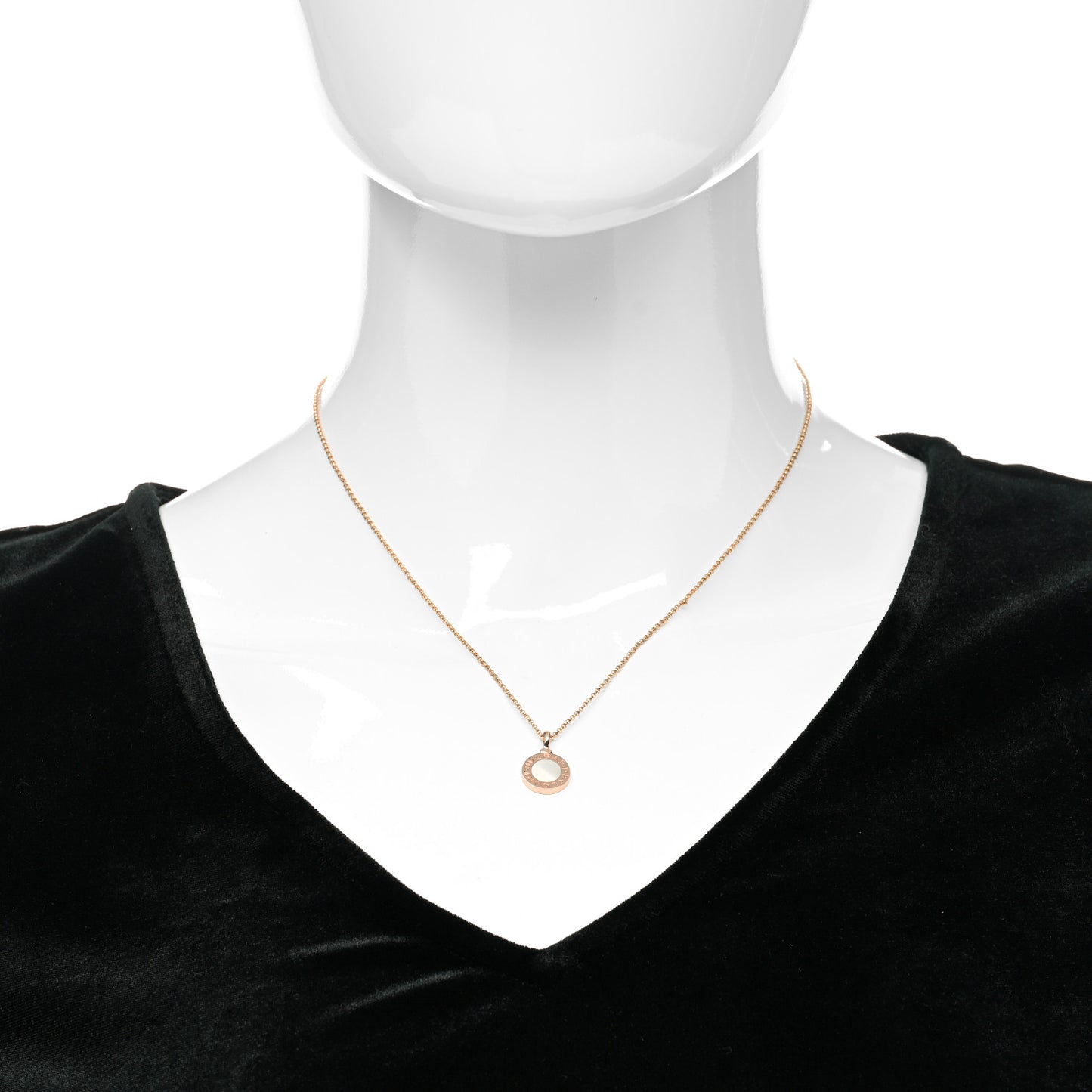 18K Rose Gold Mother of Pearl BVLGARI BVLGARI Pendant Necklace
