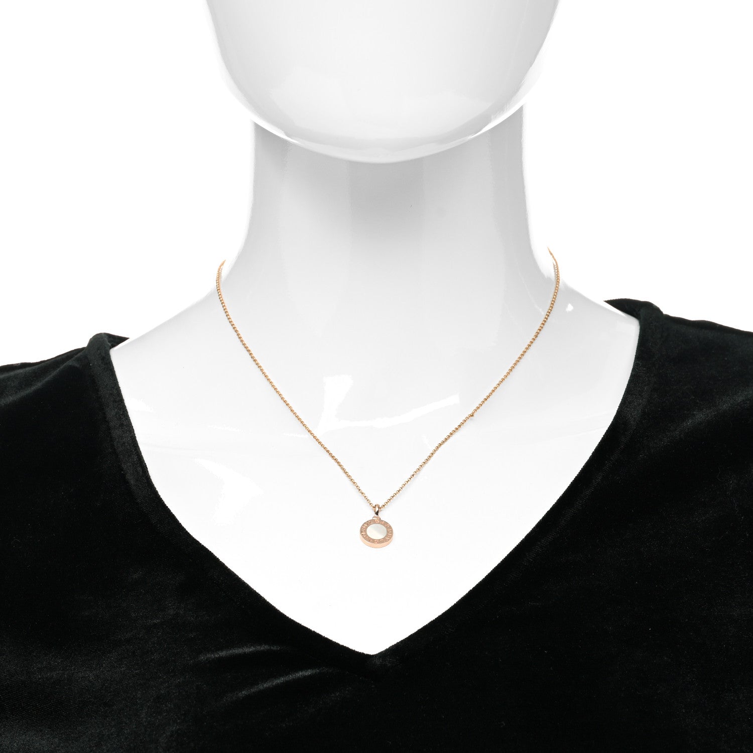 Bulgari 18K Rose Gold Mother of Pearl BVLGARI BVLGARI Pendant Necklace 2 of 4