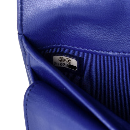 Chanel Lambskin Quilted Large Flap Wallet Navy 7 of 10