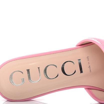 Gucci Nappa Matelasse GG Marmont Flat Slide Sandals 39 Wild Rose 8 of 11