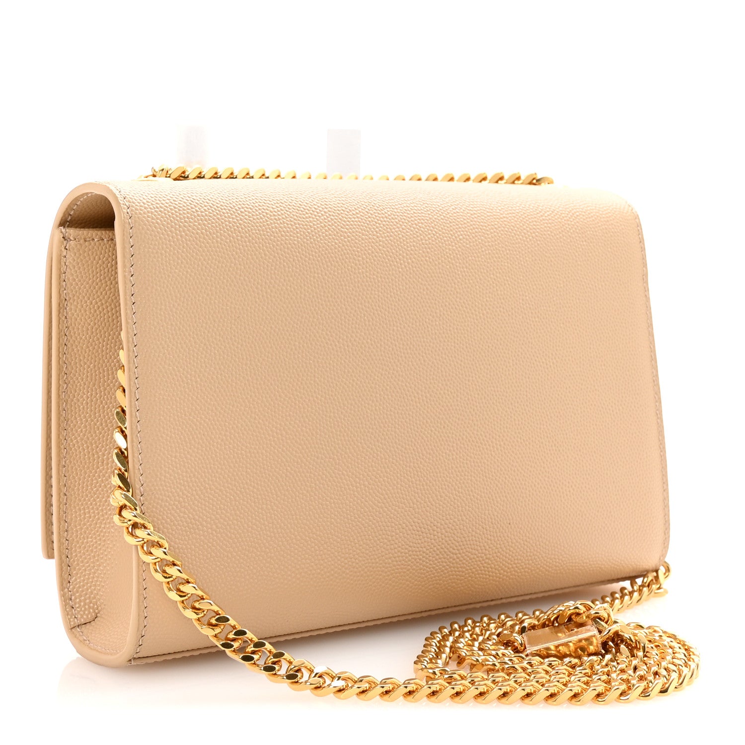 Saint Laurent Grain De Poudre Small Monogram Kate Satchel Nude Powder 3 of 9