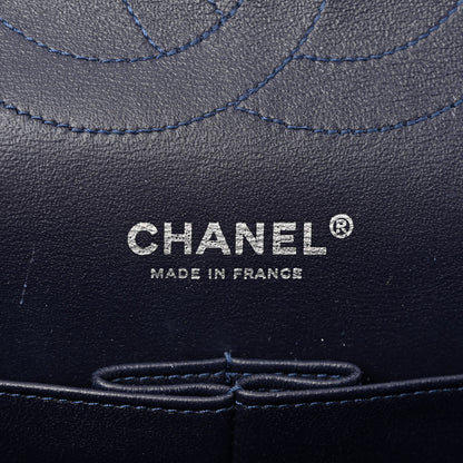 Chanel Crackled Calfskin Jumbo Double Flap Blue 6 of 12