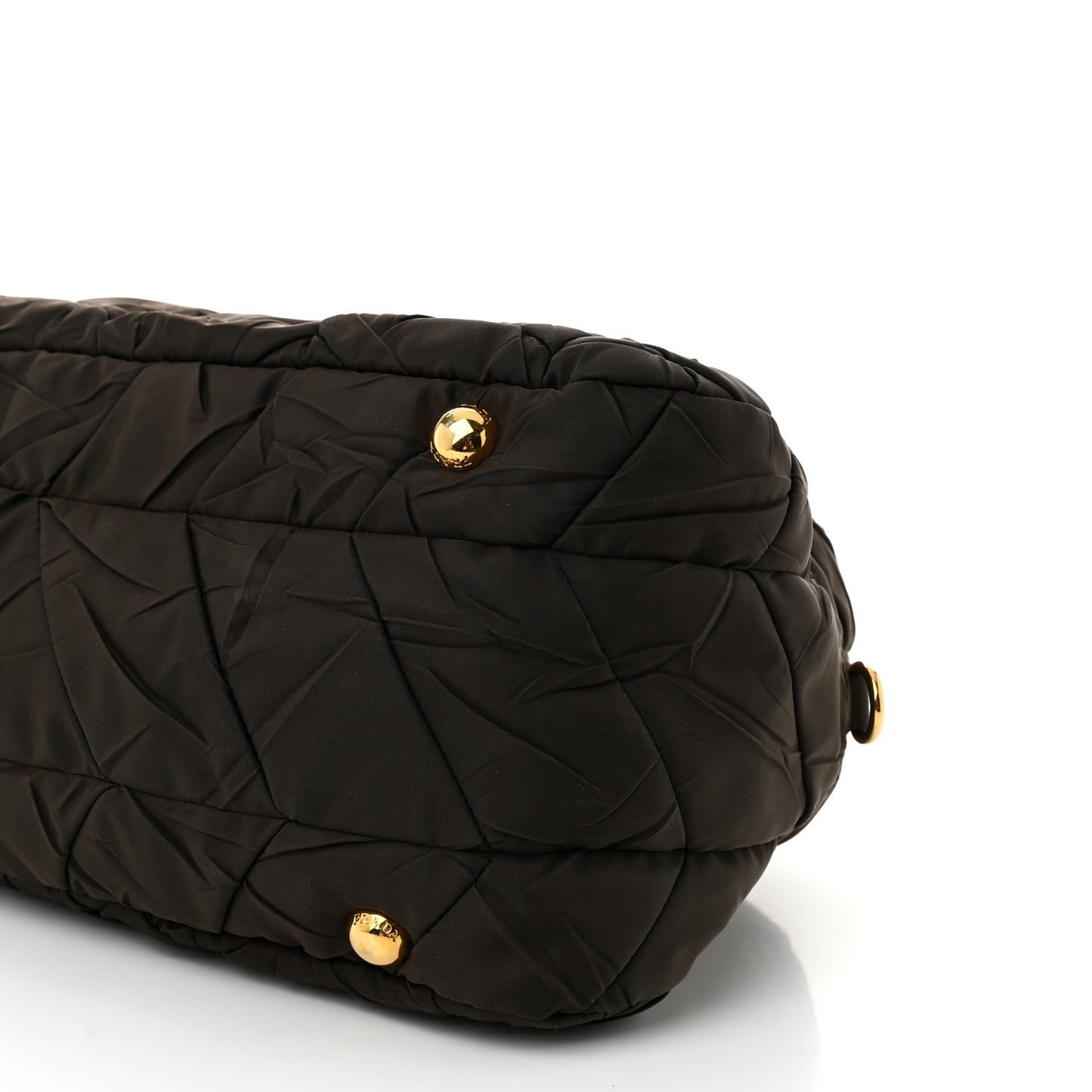 Tessuto Nylon Chevron Catena Bag Ebano