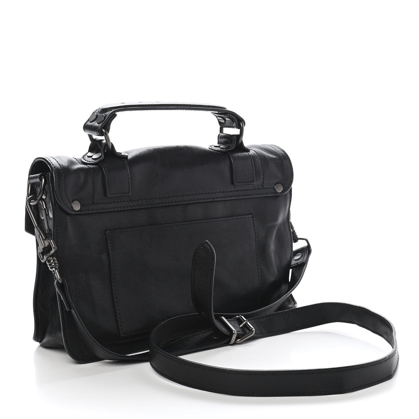 Soft Grainy Calfskin Tiny PS1 Satchel Black