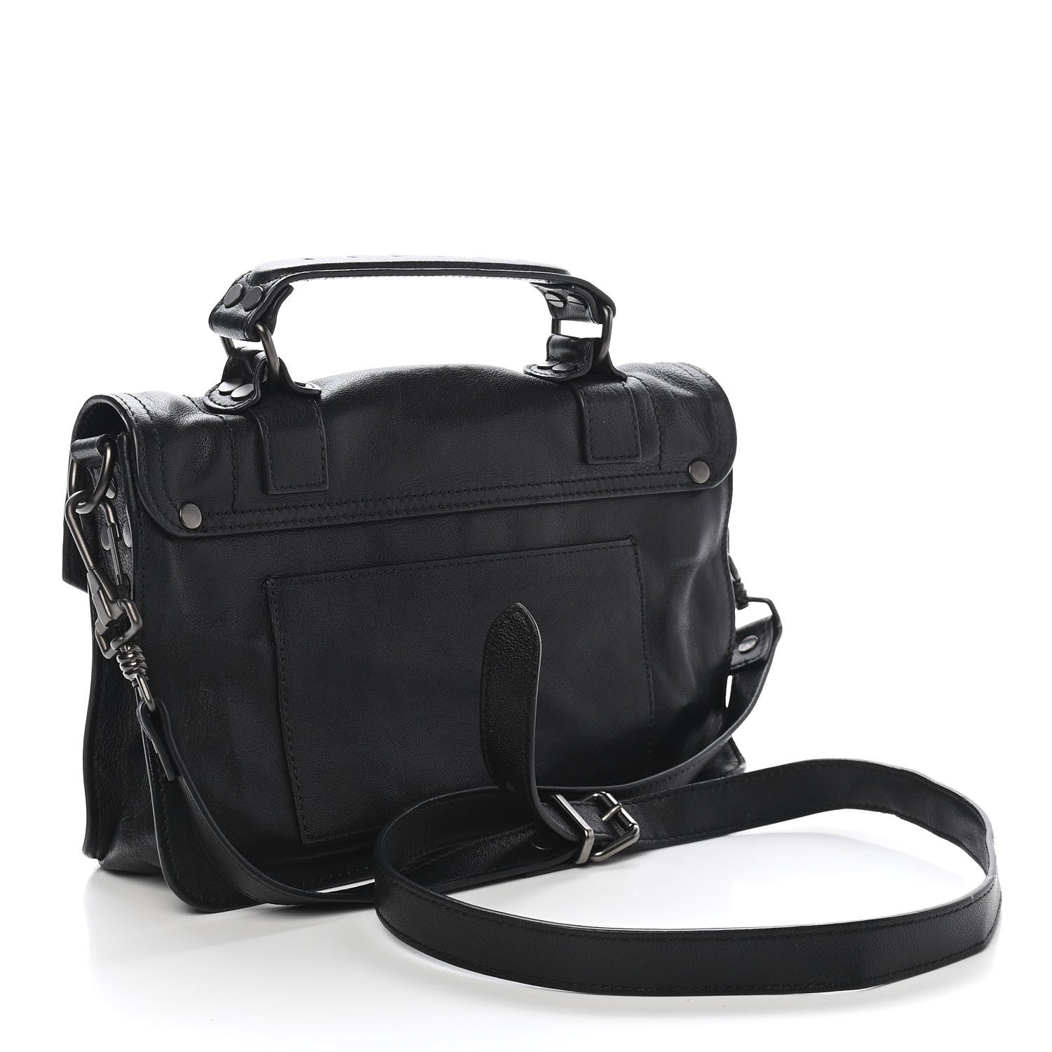 Proenza Schouler Soft Grainy Calfskin Tiny PS1 Satchel Black 2 of 9