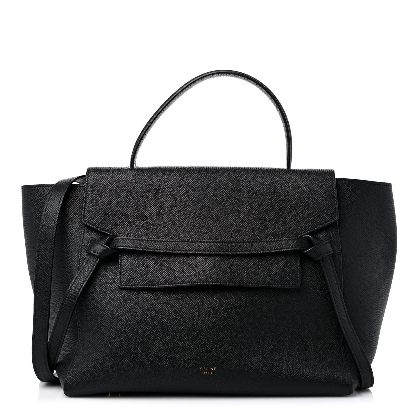 Grained Calfskin Micro Belt Bag Black