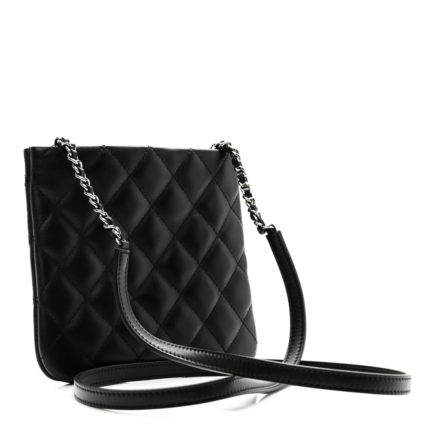 Chanel Lambskin Quilted Crossbody Bag Black 3 of 10