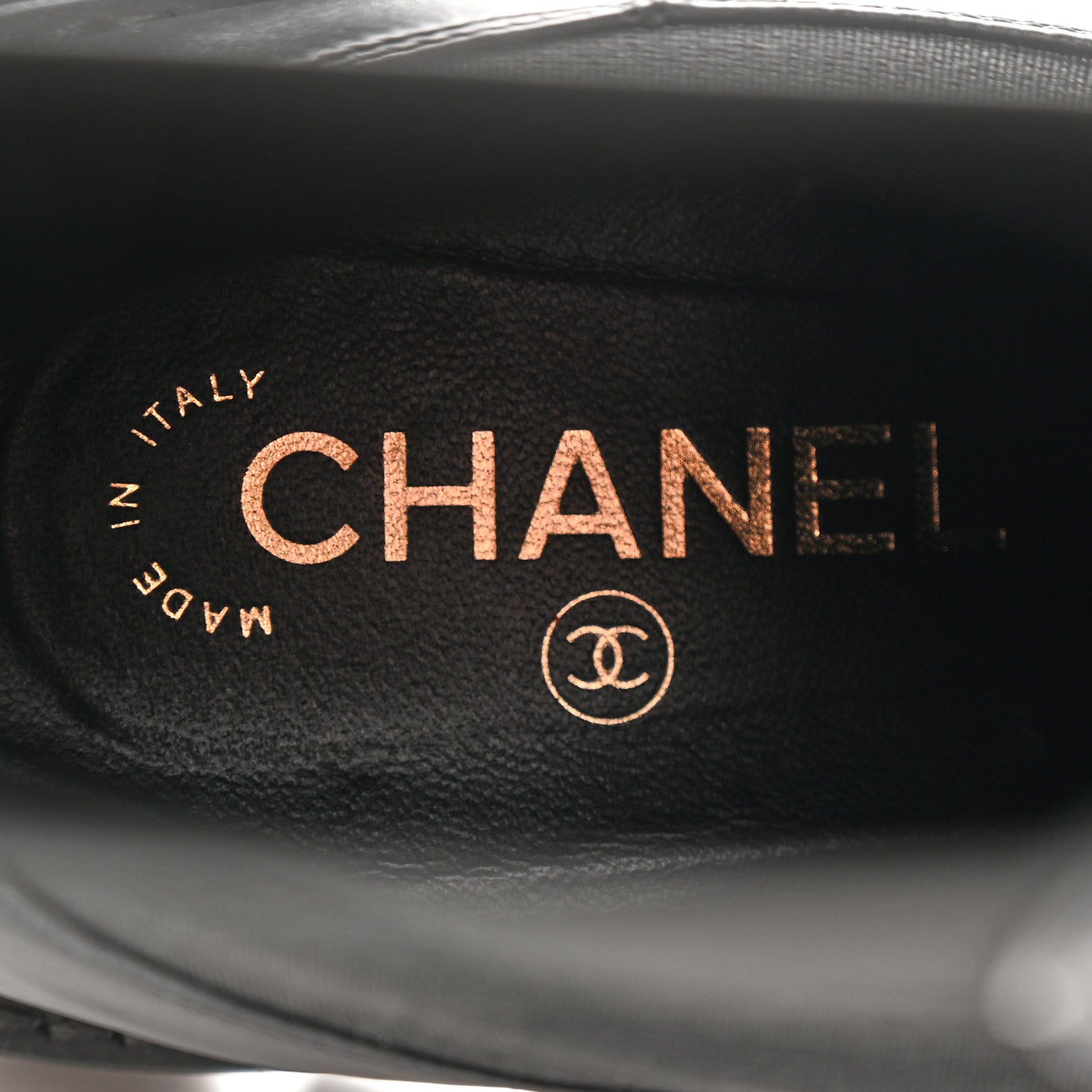 Chanel Crumpled Calfskin Patent Cap Toe Short Boots 39.5 Black 8 of 13