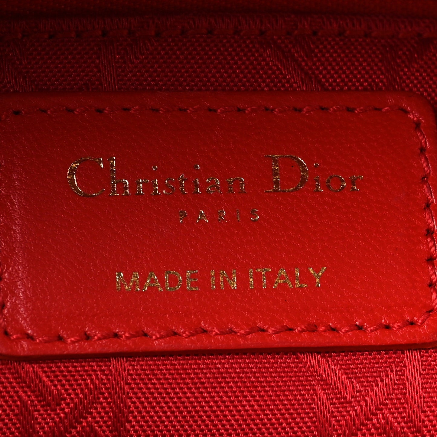 Lambskin Cannage Small My ABCDior Lady Dior Red
