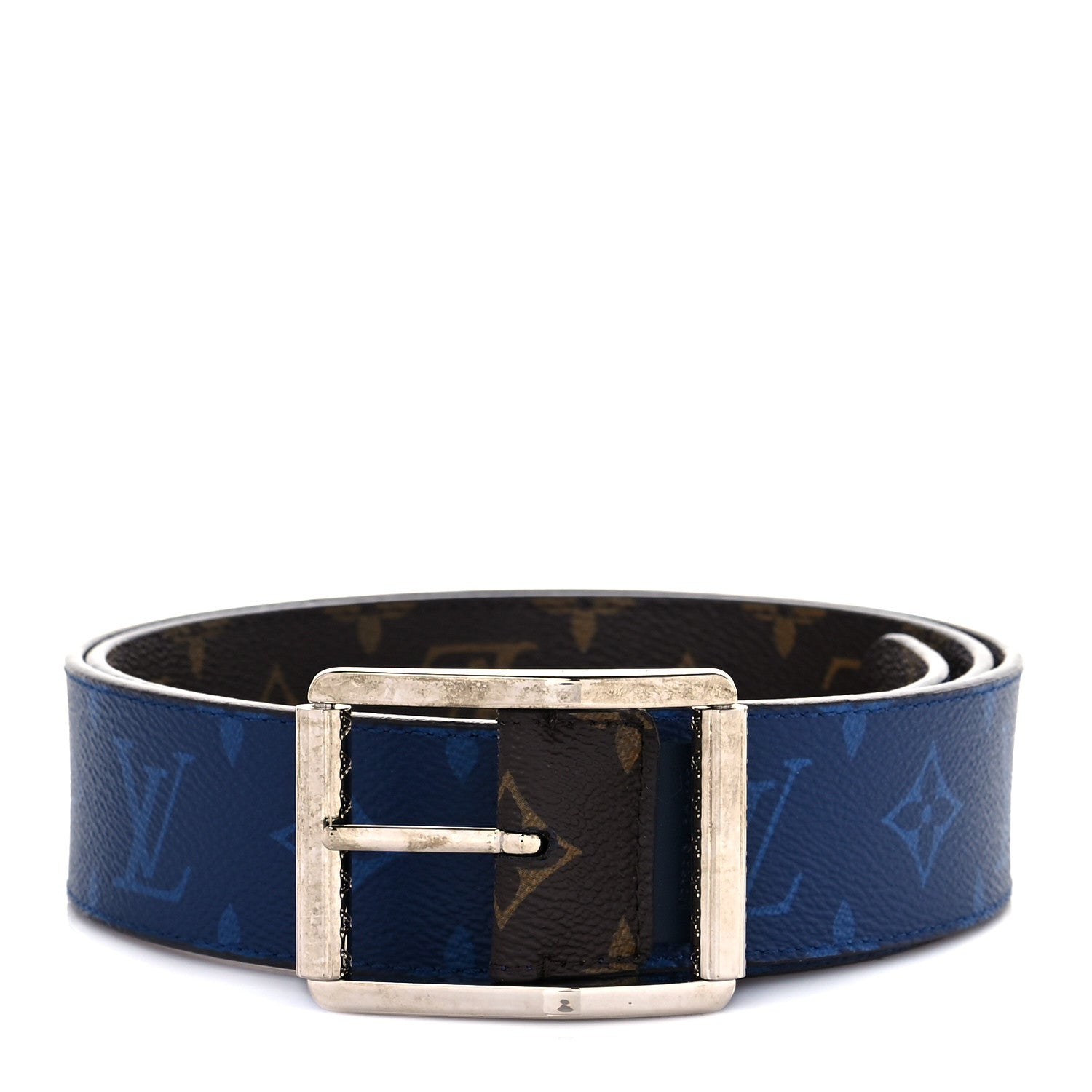 Louis Vuitton Monogram 40mm Reverso Belt 100 40 Pacific Blue 1 of 10
