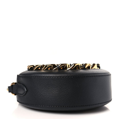 Versace Grained Calfskin Mini La Medusa Disco Round Crossbody Bag Black 4 of 8