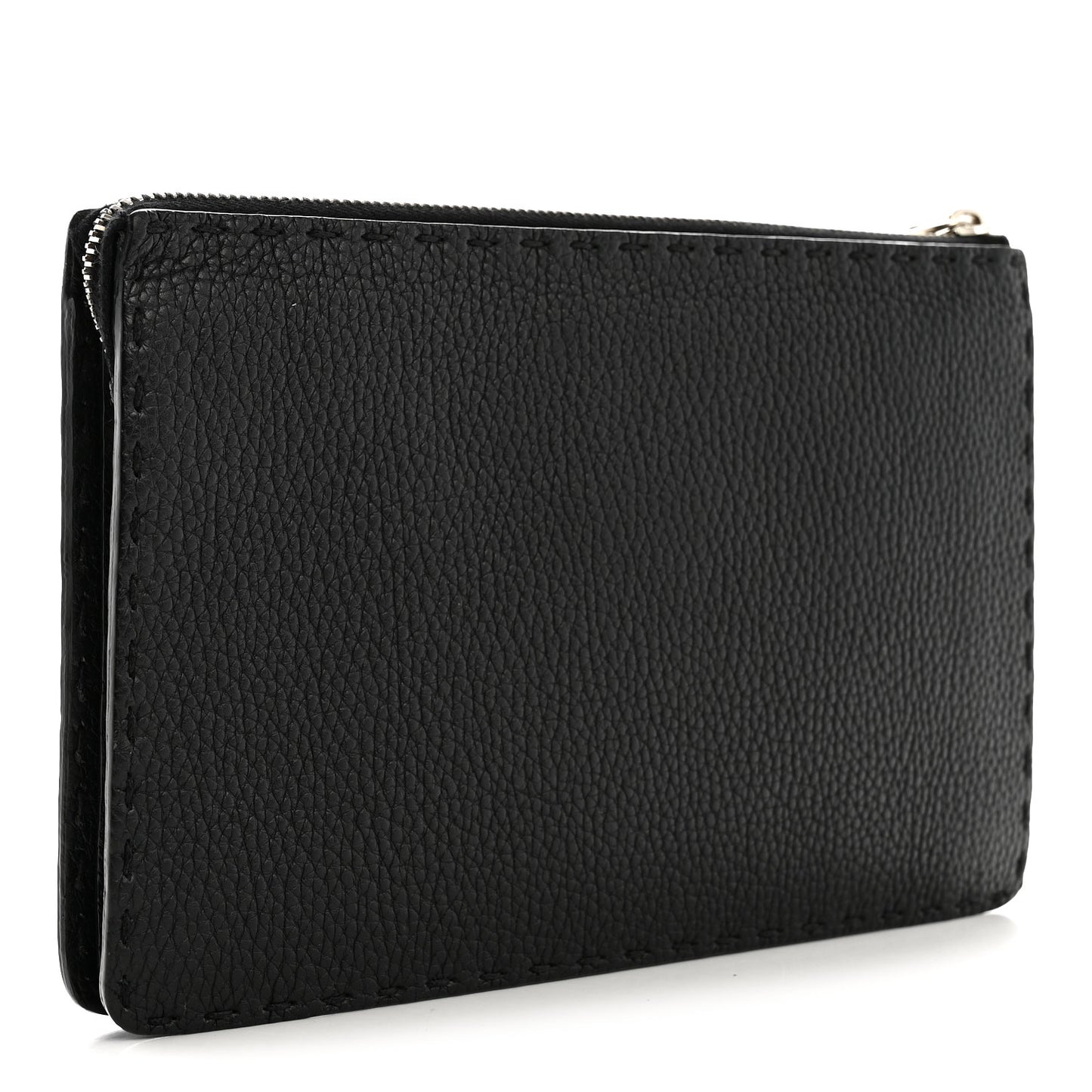 Cuoio Romano Selleria Monster Eyes Inlay Slim Clutch Black Sunflower