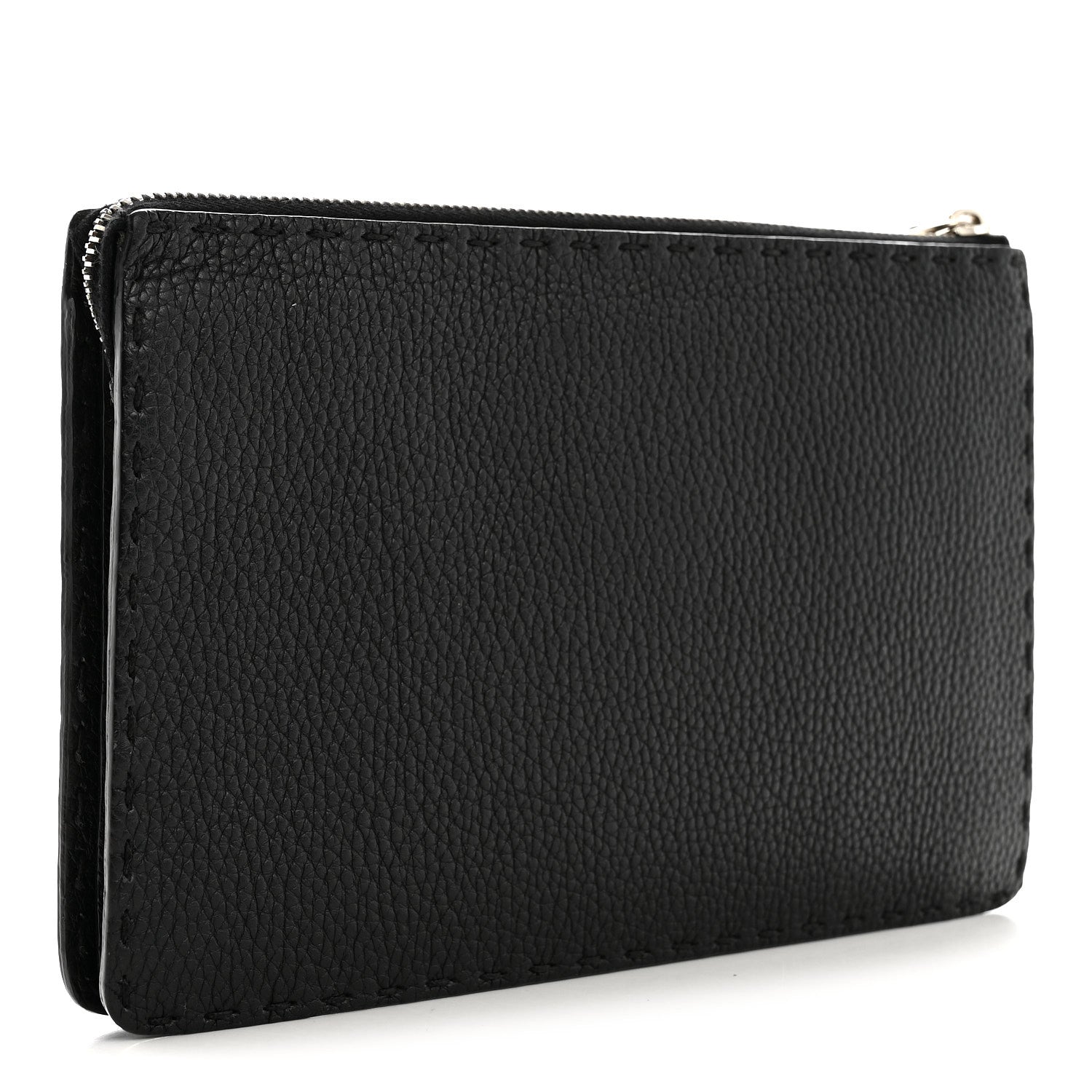 Fendi Cuoio Romano Selleria Monster Eyes Inlay Slim Clutch Black Sunflower 3 of 8