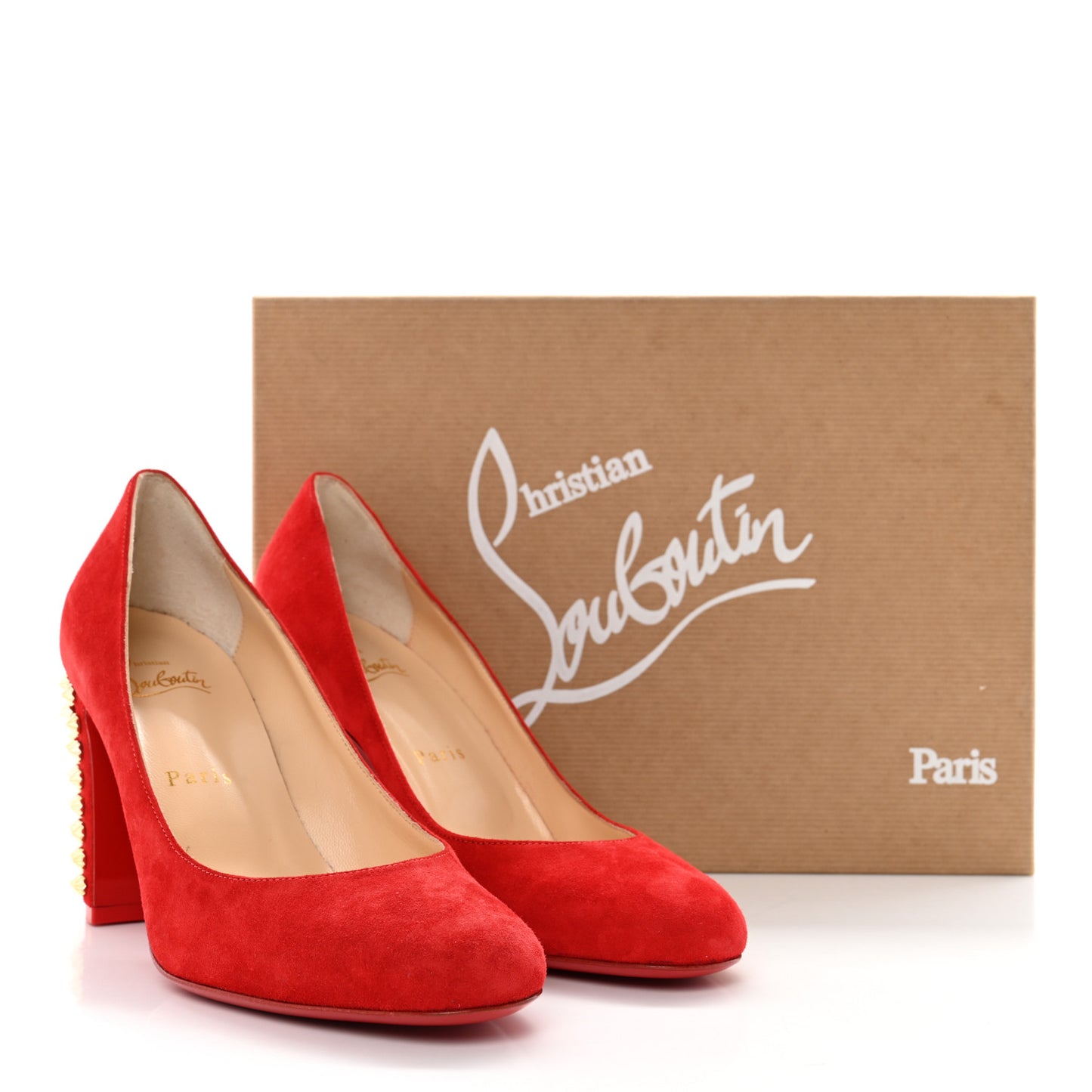Veau Velours Marimalus Stud Spikes 85 Pumps 37 Loubi