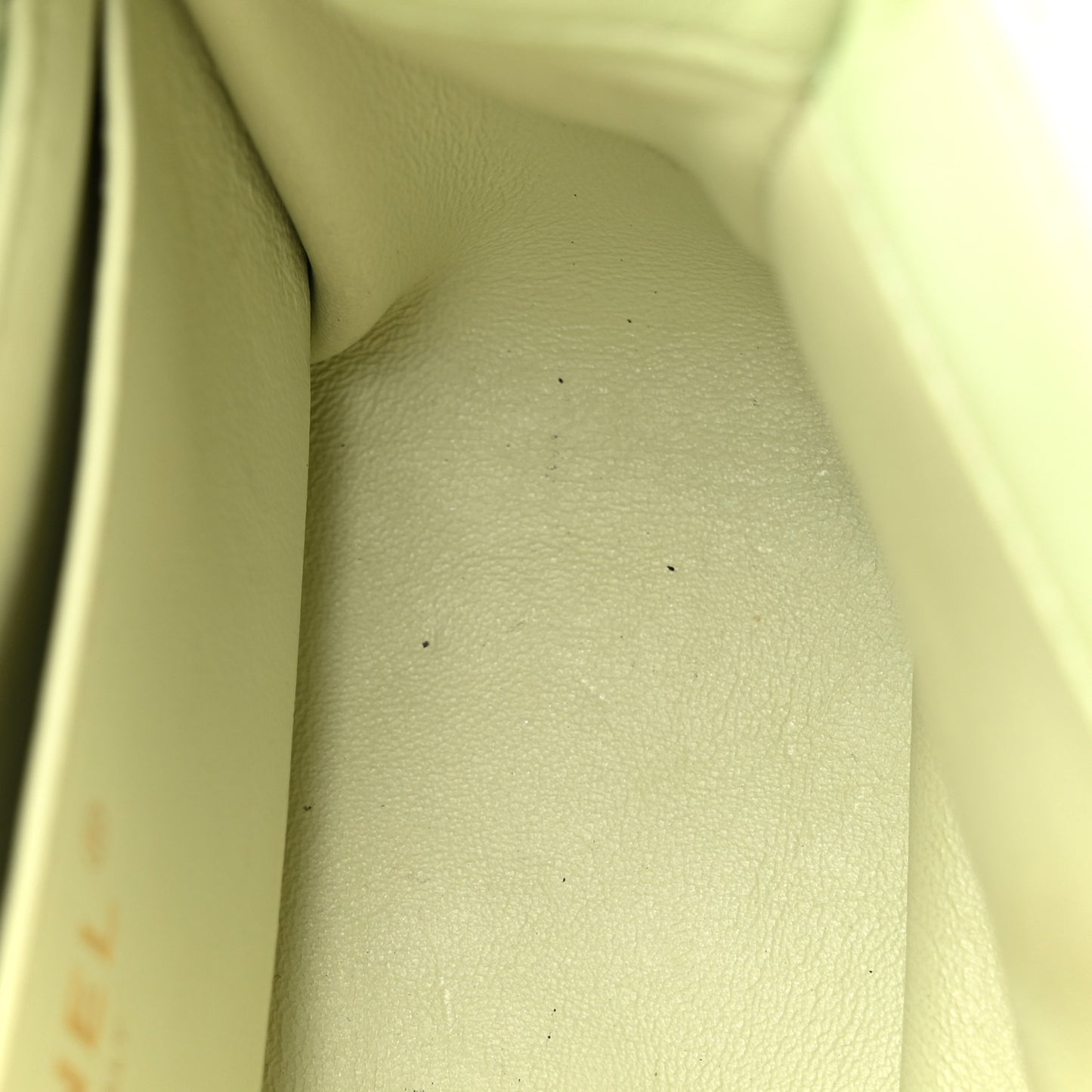 Lambskin Quilted Mini Pearl Crush Flap Light Green