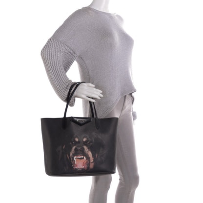 Givenchy Textured Coated Canvas Rottweiler Print Medium Antigona Tote Black 2 of 8