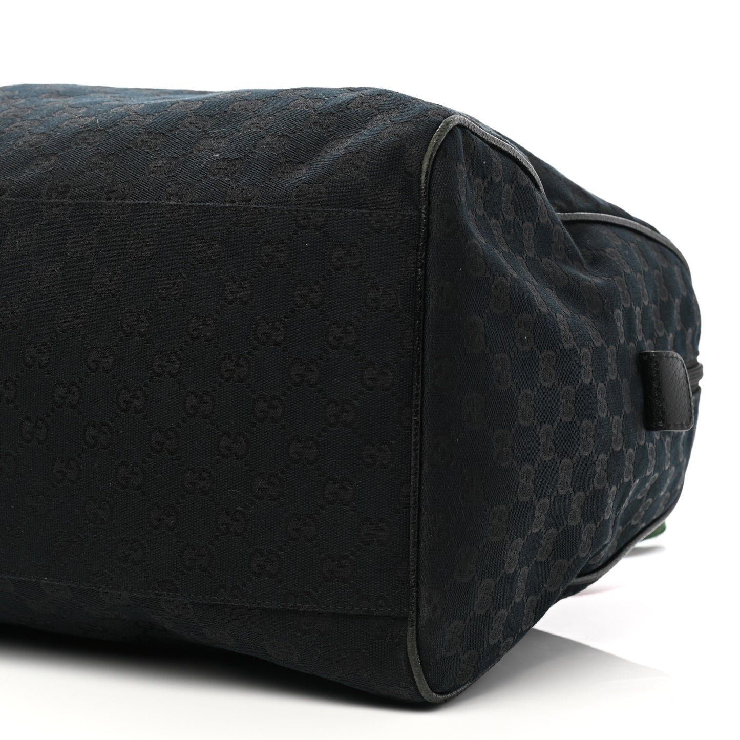GG Monogram Web Large Collapsible Carry On Duffle Bag Black
