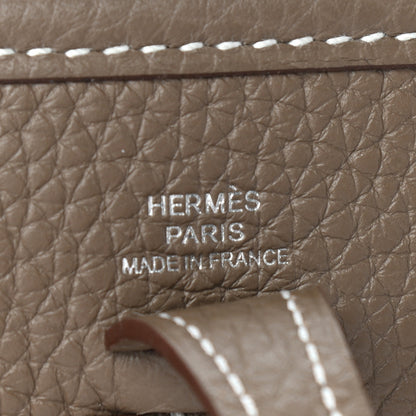 Hermes Taurillon Clemence Amazone Evelyne TPM Etoupe Bleu Indigo 6 of 11